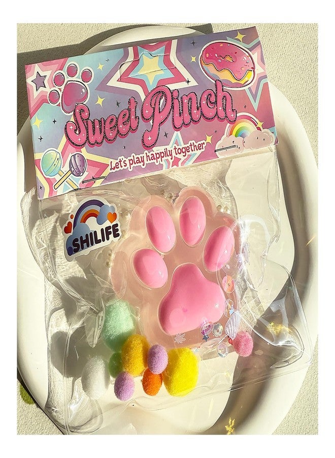 SHILIFE Taba Squishy Crystal Cat Claw Random Color , Kawaii Squishies PVC Toys, Stress Relieving Fur Ball OPP Packaging Gifts|Squishy Fidget Toys for Anxiety & Relaxation|Perfect Desk Accessory (1pcs) - Image 2